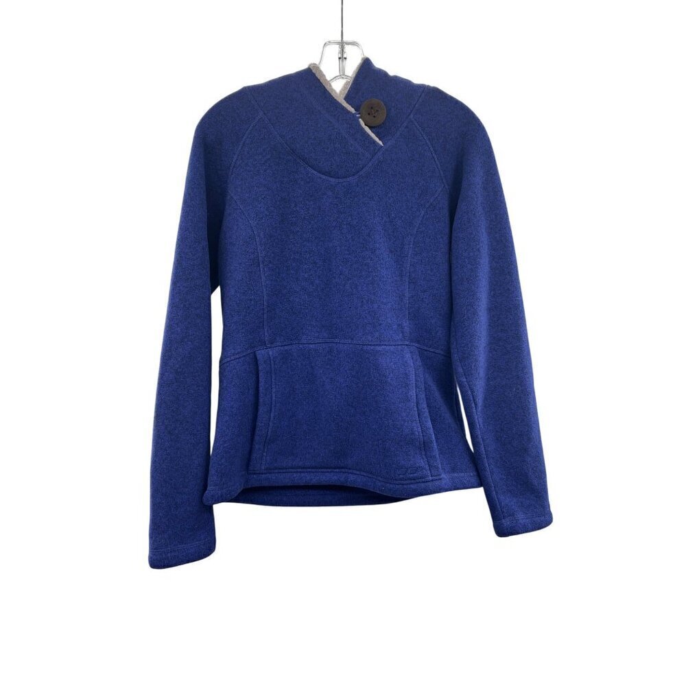 Koppen Women's Hooded Pullover Fleece Sweatshirt Blue Purple Size Medium